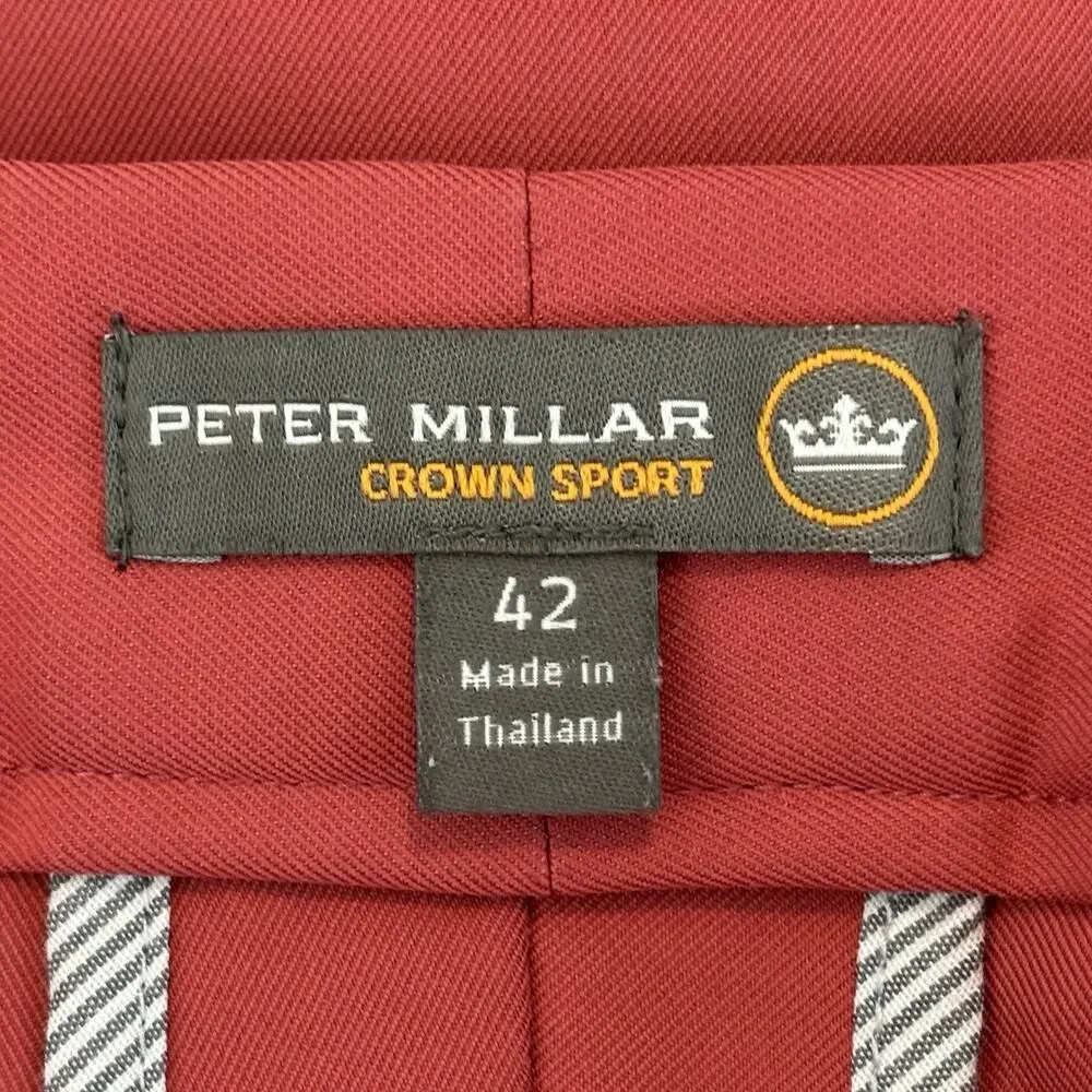 Peter Millar Mens Shorts 42 Pink Crown Sport Golf Performance Chino‎ Lightweight